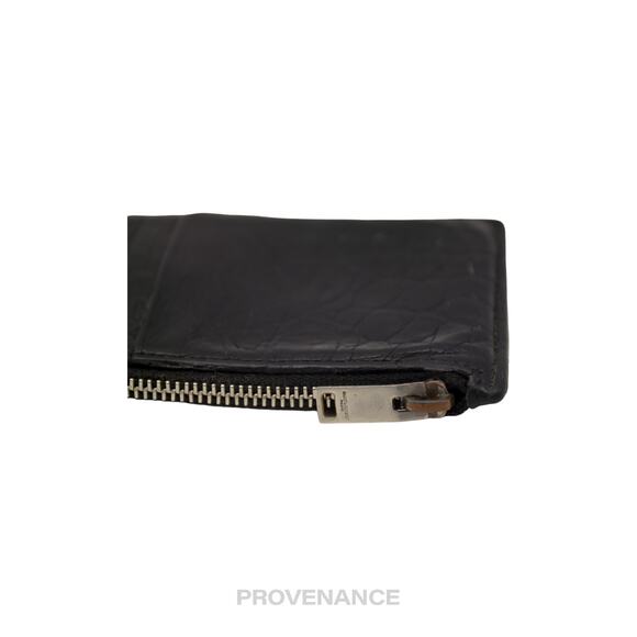 🔴 Saint Laurent Paris SLP Fragment Card Wallet - Black Croc - Picture 5 of 8
